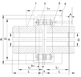 GL型滚子链联轴器AUTOCAD效果图(GB6069-2002替代GB60